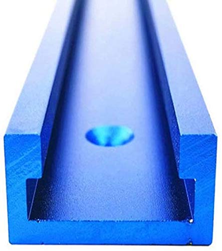 Fafeicy 800MM T-Nut Gehrungsschiene, blaue Aluminium T-Schienen Gehrungsschienenlehre Werkzeuge, für die Holzbearbeitung Frästisch(800MM)