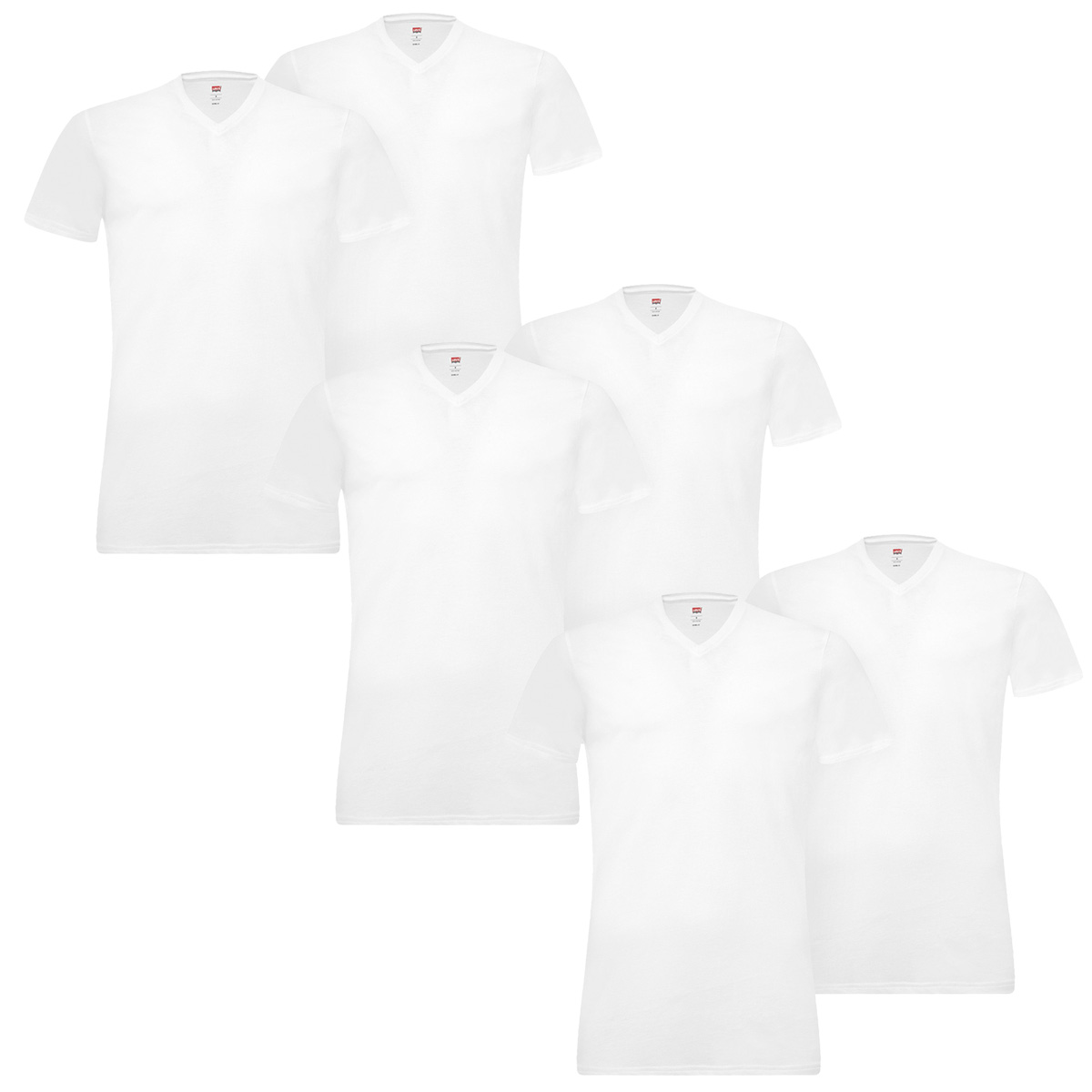6 er Pack Levis 200SF V-Neck T-Shirt Men Herren Unterhemd V-Ausschnitt