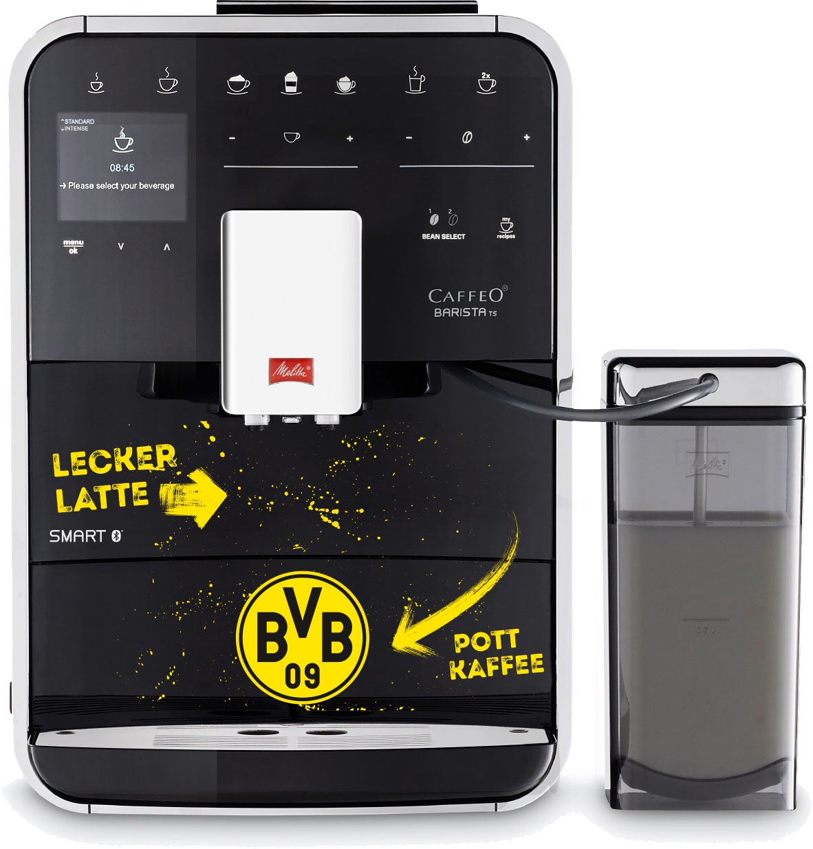 Melitta Kaffeevollautomat Barista TS Smart BVB-Edition, 1,8l Tank, Kegelmahlwerk