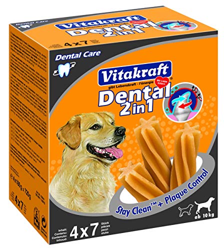 Vitakraft Dental 3in1 Multipack - Zahnpflege-Snack für Hunde ab 10 kg - 16x 7 Sticks