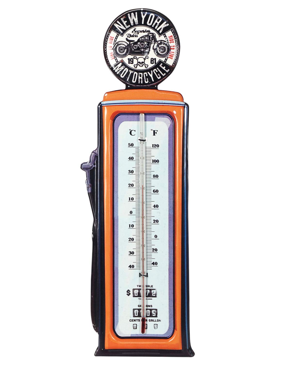 Thermometer Vintage Metall XL Modell Station Essence 2 H 48 cm