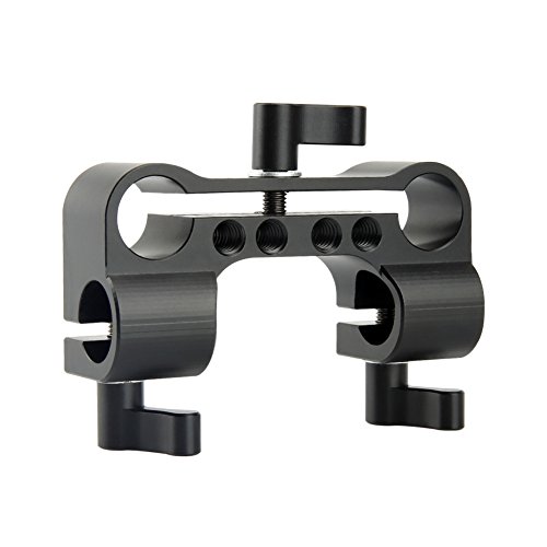 NICEYRIG 15 mm Rod Clamp Dual zu Single 90 Grad Schienenblock für Video Camcorder Kamera DV/DC Schulter Support System