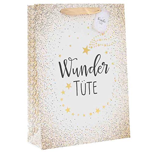 10 Geschenktüten Wundertüte, Lustige Bunte Papiertüten 34x25 cm