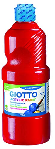 GIOTTO Acrylic Paint Acrylfarbe, mit Glanzeffekt, 500 ml - rot
