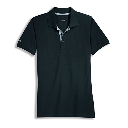 Uvex Unisex-Arbeits Workwear - Schwarzes Poloshirt - aus Tencel-Gewebe XL