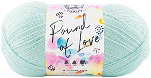 Lion 550–099B Strickgarn „Pound of Love“, Antikweiß Pastellgrün