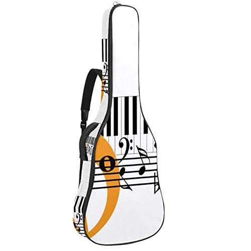 Gitarrentasche mit Reißverschluss, wasserdicht, weich, für Bassgitarre, Akustik- und klassische Folk-Gitarre, Klaviermusik (2)