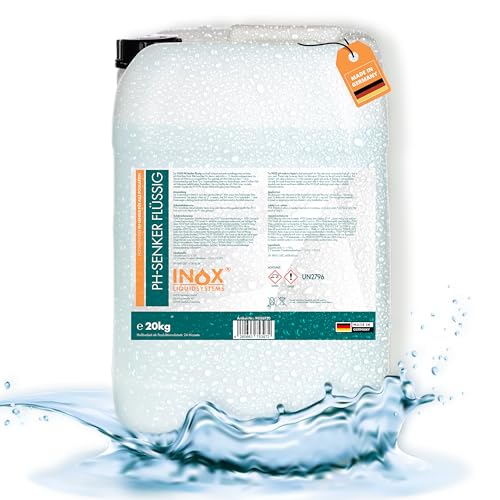 INOX® - Professioneller pH Senker flüssig 20KG im Vorratskanister | Effektives Flüssiges pH Minus für Pools und Whirlpool | optimale pH Regulierung | Wasser Balance