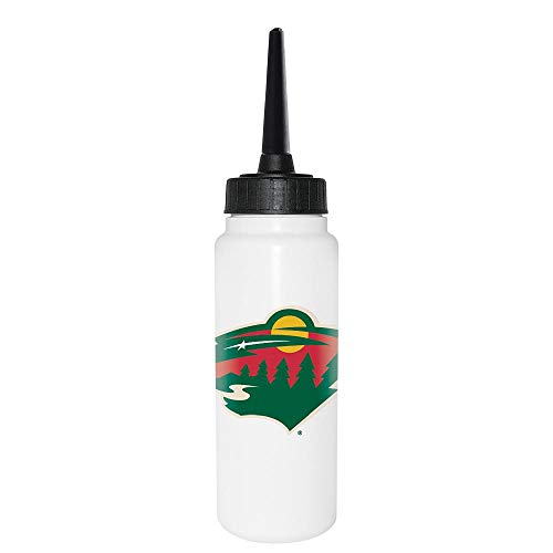 Sherwood NHL Trinkflasche 1000 ml, Minnesota Wilds, Eishockey Trinkflasche, Sportflasche mit NHL Club Logo, biegsamer Silikon-Trinkhalm