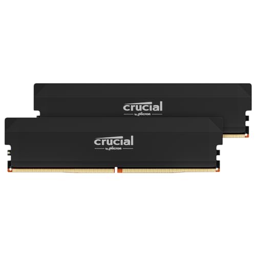 Crucial Pro DDR5 RAM 32GB Kit (2x16GB) 6000MHz CL36, Overclocking Edition, Intel XMP 3.0 / AMD Expo, PC Computer Arbeitsspeicher 32GB DDR5 - CP2K16G60C36U5B