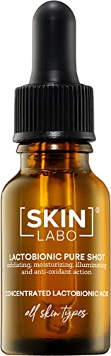 SkinLabo Konzentrat Lactobionsäure-Shot. Peeling und feuchtigkeitsspendendes Gesichtsserum zur Linderung von Hautbeschwerden. 15 ml