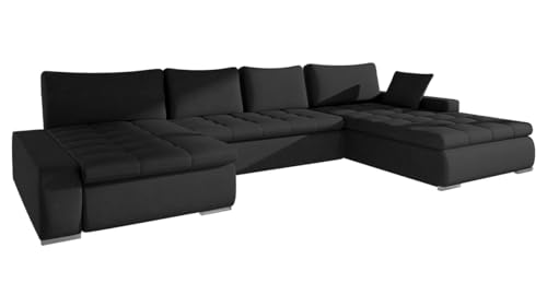 Mirjan24 Ecksofa Caro, Elegante U-Form Couch, Eckcouch mit Bettkasten und Schlaffunktion, Polsterecke, Couchgarnitur, Bettsofa für Wohnzimmer Wohnlandschaft (Velo 637)
