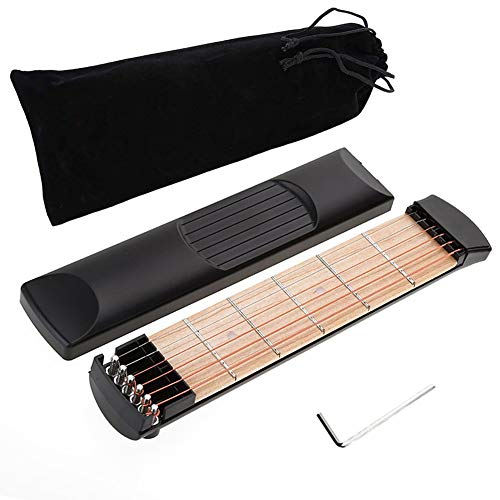 Pocket Guitar Tragbare Gitarre 6 Saiten Übung Gerät Akkord Finger Übung für Professional, Anfänger