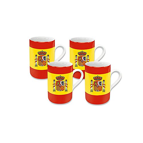 Könitz Flags Spain Espressotassen 4er Set Ceramic