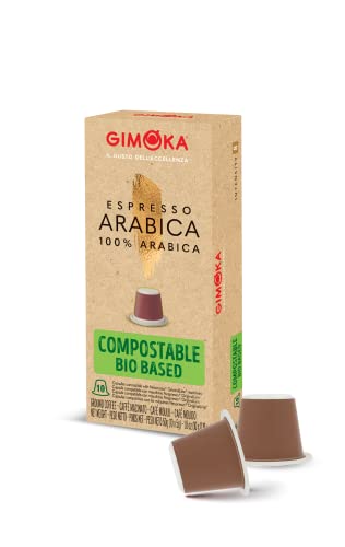 Gimoka - Kompatibel Für Nespresso - Kompostierbare Kapseln - 100 Kapsel - Geschmack ARABICA - Intensität 8 - Made In Italy - 100% Arabica