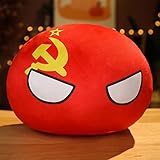 Country Ball Plüschtiere, Anime Polandball Gefülltes Kissen Home Decro, Anime Fan Raumdekoration Ornament, 40 cm Sowjetunion