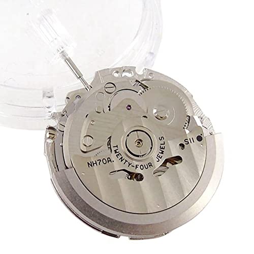 TPPIG NH70 NH70A 21600 BPH 24 Juwelen durchbrochenes mechanisches Uhrwerk hohe Genauigkeit Luxus Automatikuhr Zubehör, silber