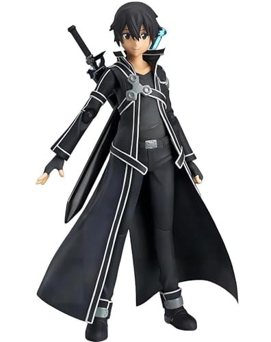 SaiFfe Kirito Anime-Figuren Charakterfigur mit beweglichen und zusammenbaubaren 14cm(5,5Zoll) großen Modellstatuen zur Dekoration Gesichtsverändernde bewegliche Kirito-Figur Bürodekoration