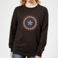 Marvel Captain America Oriental Shield Women's Sweatshirt - Black - XXL - Schwarz