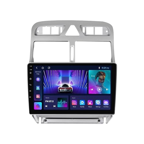 Android 12.0 Autoradio Für Peugeot 307 2001-2008 9-Zoll Touchscreen Multimedia Video Mit GPS Navigation WiFi Bluetooth Rückfahrkamera Lenkradsteuerung (Size : M700S - 8 Core 8+128G 4G+WiFi)