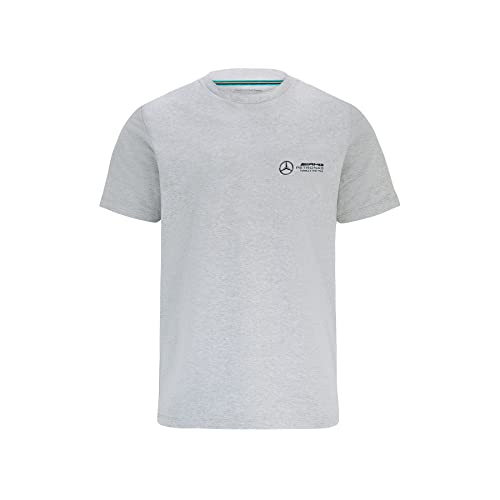 MERCEDES AMG PETRONAS Formula One Team - Offizielle Formel 1 Merchandise Kollektion - Kleines Logo-T-Shirt - Grau - Herren - L