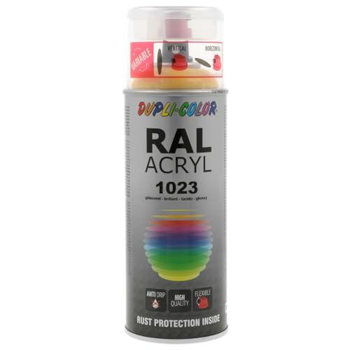 Dupli-Color 522956 RAL-Acryl-Spray 1023, 400 ml, Verkehrsgelb Glanz