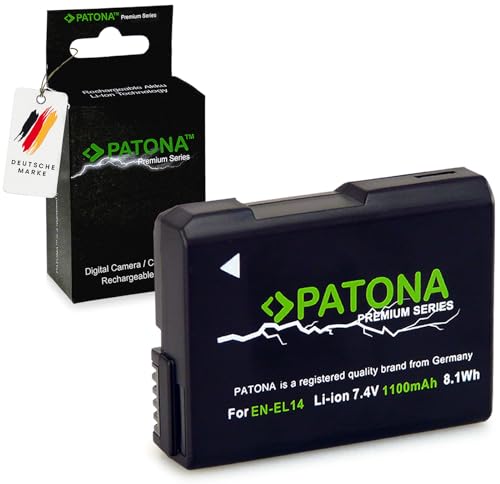 PATONA Premium Akku EN-EL14, Volldekodiert Kompatibel mit Nikon P7700, P7800, D5500, D5600