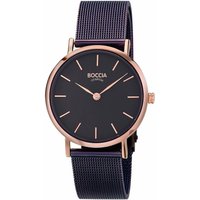 Boccia Damen Analog Quarz Uhr mit Edelstahl Armband 3281-05