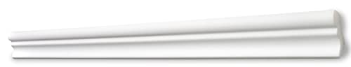DECOSA Zierprofil F35 STELLA - Edle Stuckleiste in Weiß - 10 Leisten à 2 m Länge = 20 m - Zierleiste aus Styropor 35 x 32 mm - Für Decke oder Wand