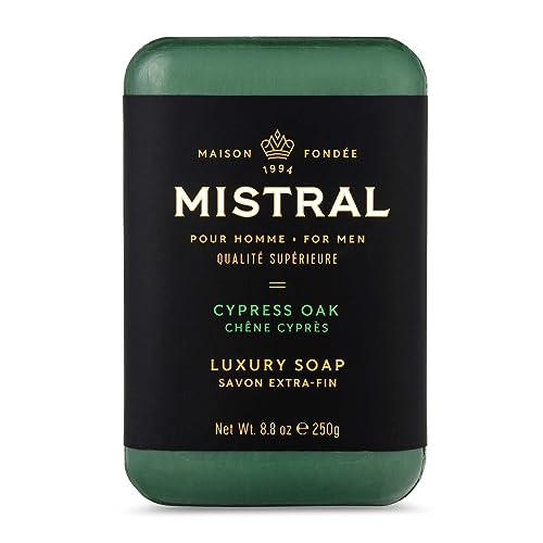 Mistral Bar Soap Organic, Cypress Oak, Large Bar