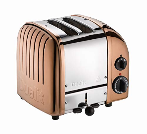 Classic NewGen 2-Scheiben Toaster, kupfer poliert handgefertigt mit EU Stecker