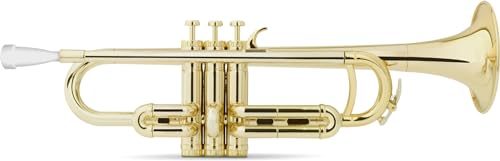 Classic Cantabile MardiBrass ABS Kunststoff Trompete - Perinet-Ventile - 510g leicht - Bohrung: 11,6 mm - inkl. Mundstück und Leichtkoffer - gold