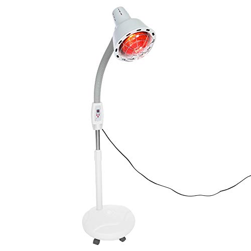 Infrarot Lampe 275W, Rotlichtlampe Infrarotstrahler Infrarotlampe wärmelampe Rotlicht Strahler Infrarotlichttherapie Strahler Stand mit 4 Allrichtungsräder für muskelentspannung
