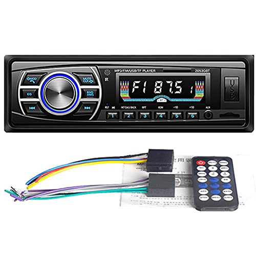 WEPARTICULAR Autoradio 12 V/24 V LKW Radio Bluetooth 1 Din Autoradio AUX ISO Schnittstelle MP3 FM/USB/Radio mit Fernbedienung