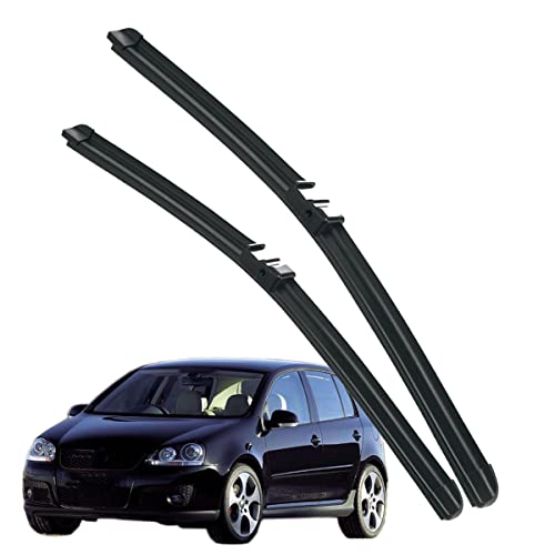 QHYTL Scheibenwischer Für Auto Scheiben Wiper Blades Für Golf 5 MK5 2004-2005 Wischerblatt Vorne Wischblätter Gummi Windshield Wipers 600mm+475mm fit Seitenstiftarm