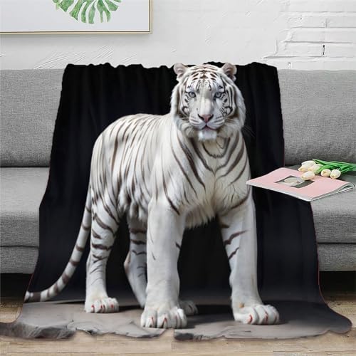 Weißkopfseeadler Flanell Couchdecke 3D Druck Tierthema Decke Sofadecke Weichen Flauschig Kuscheldecke Warm Bett Decken for Erwachsene Kinder 60x80inch(150x200cm)