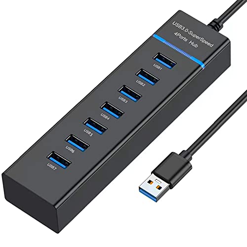 USB Hub 3.0, VIENON 7-Port USB Daten-Hub Splitter für Laptop, PC, MacBook, Mac Pro, Mac Mini, iMac, Surface Pro und weitere USB-Geräte
