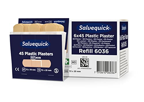 Salvequick ® | Plastic Pflaster Set | Hautfreundliches Pflaster, Einfach Anzuwenden, Flexibel und Bequem zu Verwenden hypoallergenes pflaster | 270 Pflaster