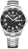 Victorinox Field Watch Herren Uhr analog Quarzwerk mit Edelstahl Armband V241849