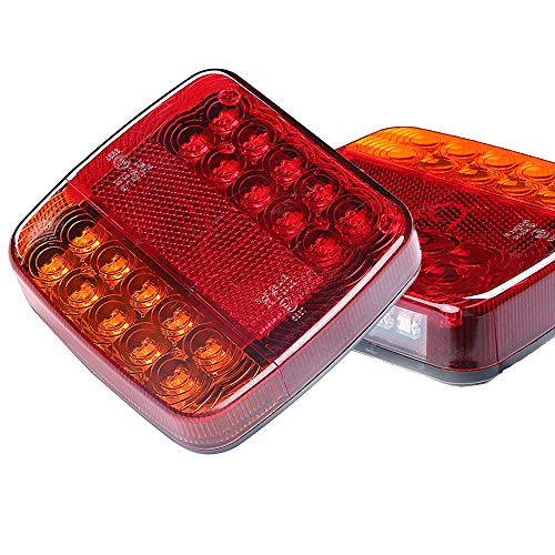 AOHEWEI LED Anhänger Rückleuchten Lkw Bremsleuchte 12V Blinklicht Anzeige Lampe Beleuchtung Hinten Wasserdicht für Anhänger Lkw Wohnwagen Van Oder Traktor