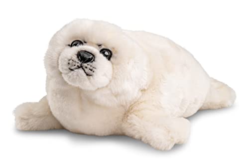 Uni-Toys - Seehund weiß - 36 cm (Länge) - Plüsch-Robbe - Plüschtier, Kuscheltier