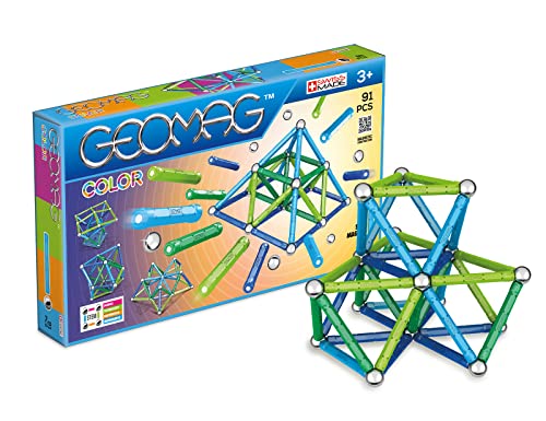 Geomag, Classic Color, 263, Magnetkonstruktionen und Lernspiele, Konstruktionsspielzeug, 91-teilig