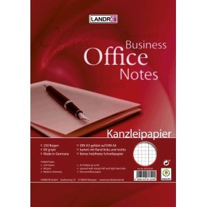 Landre Kanzleipapier Office A3/A4 80 g/qm kariert mit Doppelrand