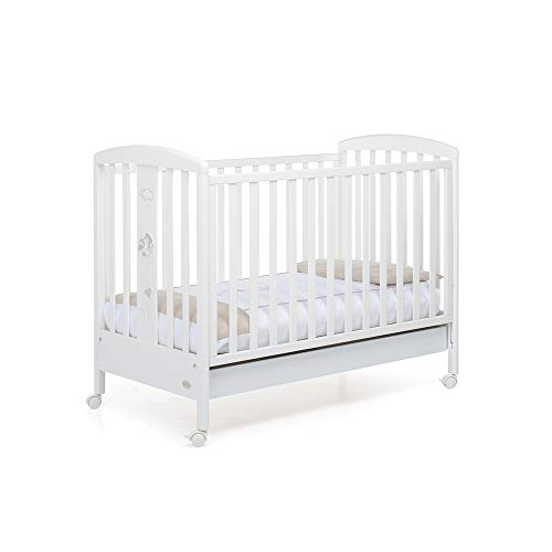 Foppapedretti Babyfly Kinderbett mit verstellbarem Gitter, Weiß