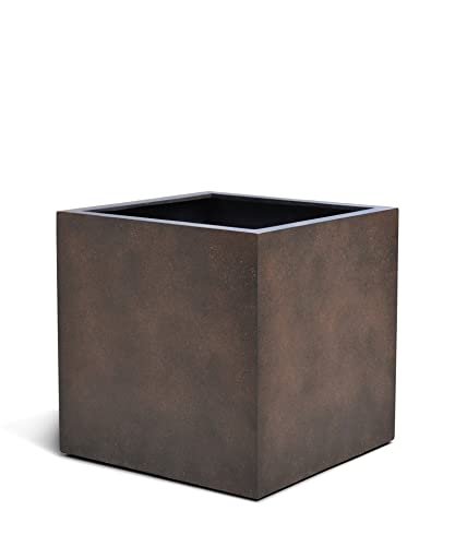 VAPLANTO® Pflanzkübel Cube 30 Rost Braun Quadratisch * 30 x 30 x 30 cm * 10 Jahre Garantie