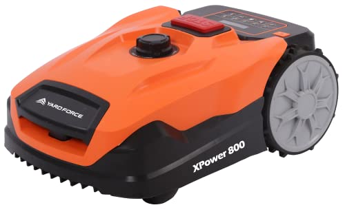 YARD FORCE Mähroboter XPower 800 bis zu 800 qm - Selbstfahrender Rasenmäher Roboter mit Bluetooth- und App-Steuerung, Regensensor, bürstenloser Motor, 40% Steigung, mit 20V Li-Ionen Akku