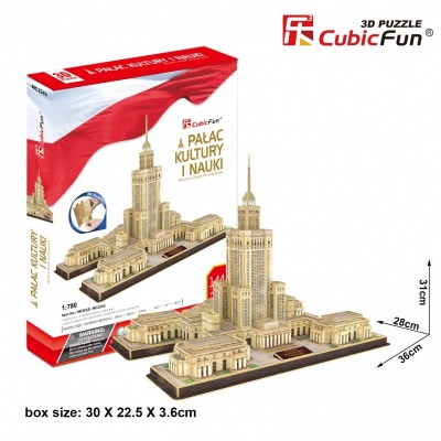 Cubic Fun 3D Puzzle - Kulturpalast 144 Teile Puzzle Cubic-Fun-MC224H 2