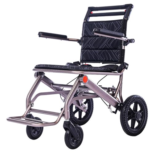 Tragbarer Rollstuhl, faltbar, leicht, klein, ultraleicht, einfaches Reisen, handgeschobener Roller für ältere Menschen