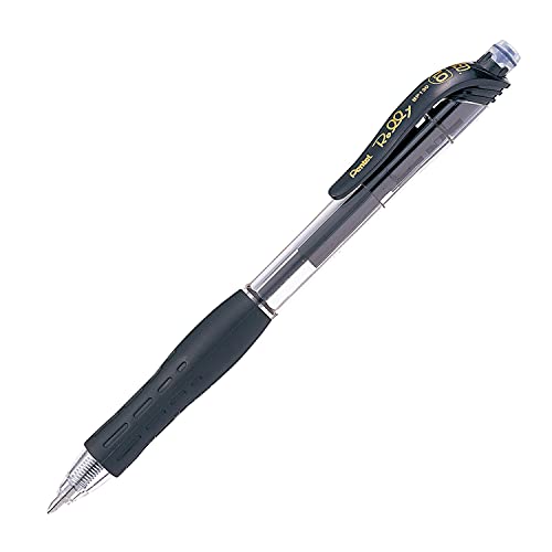 Pentel BP130 Kugelschreiber, einziehbar, Metallspitze, 1 mm, Schwarz, 12 Stück