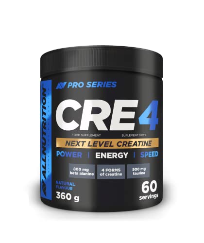 ALLNUTRITION Cre4 Creatine Mix Powder - Kreatin Monohydrat, Kreatin Malat, Kreatin Hydrochlorid, Kreatin Citrat - Leistungssteigerung und Muskelaufbau - 360g - Natural